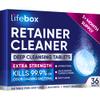 Retainer Cleaner Tablets - 36 Denture Cleaning Tablets & Aligner Cleaner - Removes Odors & Stains  For Aligners, Retainers, Dentures, Night Guards - Mint Flavor view 1