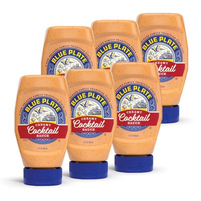 Blue Plate Mayonnaise Creamy Cocktail Sauce, 12 Fl Oz Squeeze Bottle (Pack of 6)