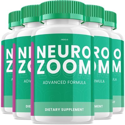 (5 Pack) Neuro Zoom Brain Boost Supplement, Advanced Memory Support Formula, Neuro Zoom Pills Nootropic, NeuroZoom Reviews (300 Capsules)