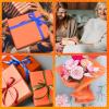 60 Sheets Fall Halloween Tissue Paper for Gift Bags, Assorted Orange Packaging Tissue Paper Bulk for Holiday DIY Art Crafts Birthday Wedding Decoratioon, 14 X 20 Inch view 3