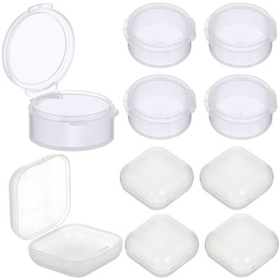 Healifty Mini Pill Organizer Ear Plug Storage Box Clear Plastic Compact Case 20 Compartments Portable for Travel Daily Use