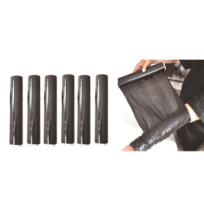 JEWIIP Black Osmotic Plastic Body Wrap, Workout and Sweat Enhancer Stomach Wrap Body Wrap Film, 6 Rolls Premium Black Osmotic Plastic Slimming Body Wrap Film, 60m, Body Wrap Thermal Film Body Effect