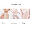 JEWIIP Black Osmotic Plastic Body Wrap, Workout and Sweat Enhancer Stomach Wrap Body Wrap Film, 6 Rolls Premium Black Osmotic Plastic Slimming Body Wrap Film, 60m, Body Wrap Thermal Film Body Effect view 2
