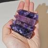 2.75"-3.14" Natural Healing Fluorite Crystals Wands Polishing Reiki Energy Stone Hexagonal Point Obelisk Large Gemstones for Meditation Therapy Grid Gifts (Amethyst/1.96-2.75inch 4pcs) view 3