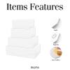 BLK&WH Magnetic Gift Boxes with Lids, Set of 4 White Presents Boxes Assorted Sizes for Birthday, Wedding, Valentines, Christmas, Party, Baby Showers (Matte White) view 2
