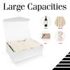 BLK&WH Magnetic Gift Boxes with Lids, Set of 4 White Presents Boxes Assorted Sizes for Birthday, Wedding, Valentines, Christmas, Party, Baby Showers (Matte White) view 4