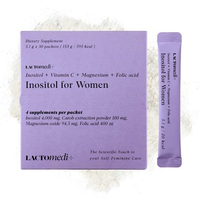 LACTOMEDI Inositol Supplement for Women | Myo-Inositol 4000mg + D-Chiro-Inositol 100mg | 40:1 Ratio | Daily Womens Wellness Support | 30 Day Supply