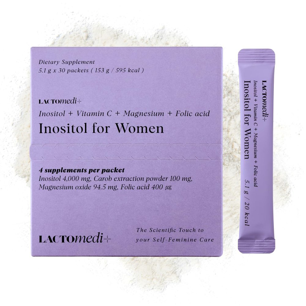 LACTOMEDI Inositol Supplement for Women | Myo-Inositol 4000mg + D-Chiro-Inositol 100mg | 40:1 Ratio | Daily Womens Wellness Support | 30 Day Supply