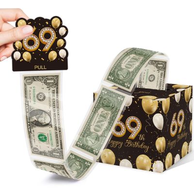 69th Birthday Gifts for Women Men, 69th Birthday Surprise Gift Box, Happy Birthday Money Gift Boxes for Cash, 69th Birthday Party Decorations Supplieswith 35PCS Bags