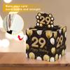 Azbuk 29th Birthday Money Gift Box, 35PCS Bags, 5x5x0.1 inches, Polka Dots, Art Deco, Smooth Cardboard, DIY Money Roll Gifts, Birthday Party Decorations view 3