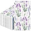 100Pcs Floral Guest Napkins Purple Lavender Flower Paper Napkins Watercolor Decorative Hand Towel Napkin for Bathroom Birthday Bridal Baby Shower Wedding view 1