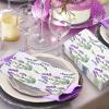 100Pcs Floral Guest Napkins Purple Lavender Flower Paper Napkins Watercolor Decorative Hand Towel Napkin for Bathroom Birthday Bridal Baby Shower Wedding view 4