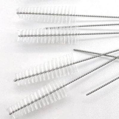 Alsilence 50mm Pipe Brush for Hearing Aids Cleaning, 6 Pieces, Transparent