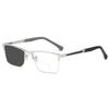 bullabulling Transition Photochromic Bifocal Reading Glasses for Mens and Womens,Square Clear UV Protection Sunglasses Readers (silver, 2.75, x) view 1