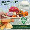 Ginkgo 100 Pack Oval Heavy Duty Paper Plates 12 Inch, Disposable Large Paper Plates Bulk for BBQ, Party, Picnic, Dessert, Thanksgiving and Every Day view 3