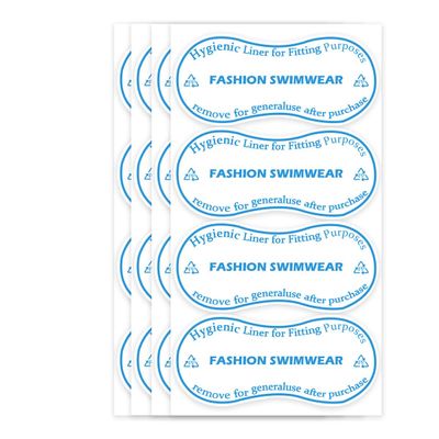 Adhesive Protective Hygiene Try On Stickers for Swimwear,Swimsuits and Lingerie 4x2 inch Panty Liner/Barrier(Pack-100)