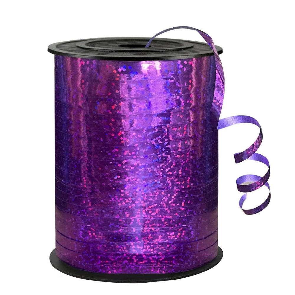500 Yards Purple Shiny Curling Ribbon for Halloween, Gift Wrapping, Balloon String, Parties, Crafts, and Decoration