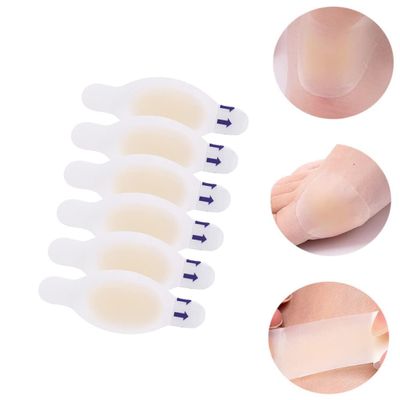 New Self-Adhesive Invisible Heel Anti-wear Sticker Lot,Reusable Foot Heel Gel Cushion Abrasion Foot Protector Blister Guard Patch,Moisturizing Heel Stickers for Cracked Dry Foot Plantar (B,6pcs)