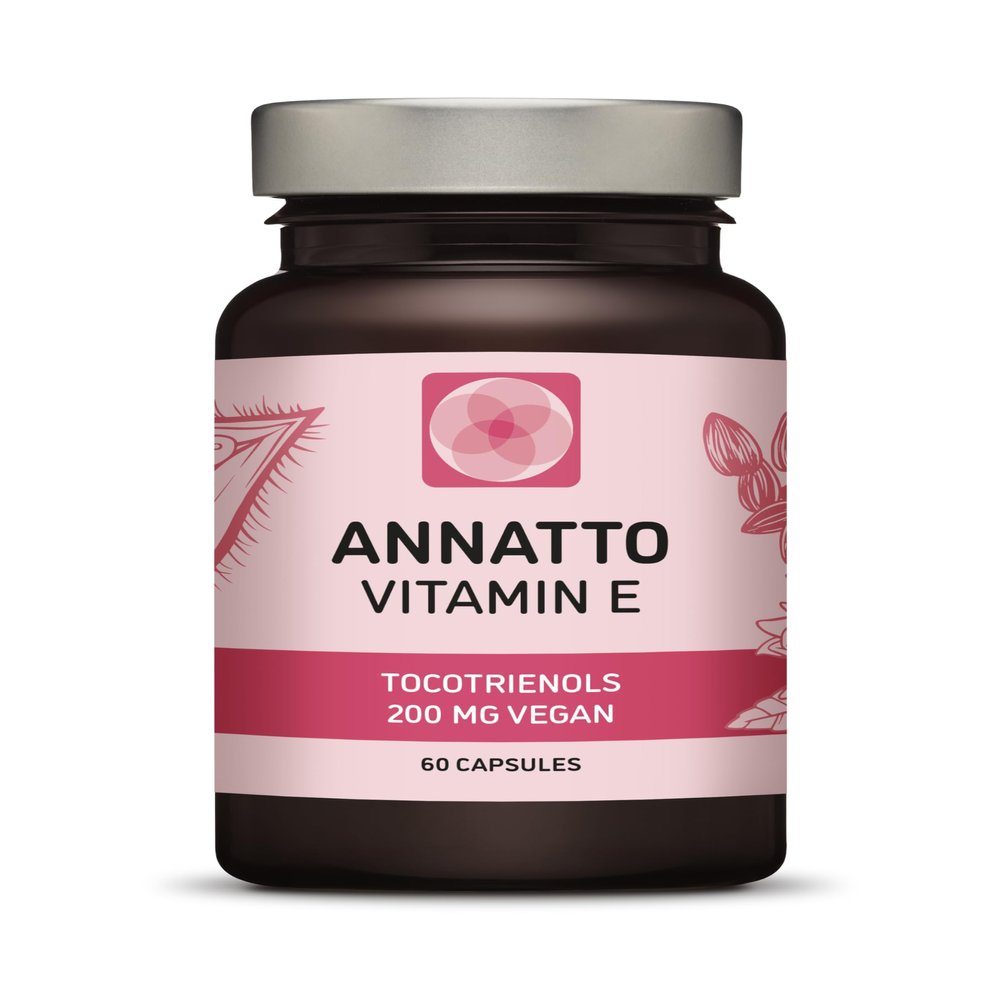 Annatto Tocotrienols Vegan Vitamin E Supplement, Tocopherol Free, Eannatto Capsules Without PAH's and contaminants - Improved from Deltagold - 200mg - Non-GMO & Antioxidant (60)