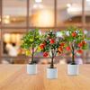 DCQRY 1pcs Simulation Plant Bonsai Fruit Bonsai with Plastic Pot Simulation Lemon/Orange/Pomegranate Bonsai Creative Indoor Decoration Artificial Greenery(#2) view 4