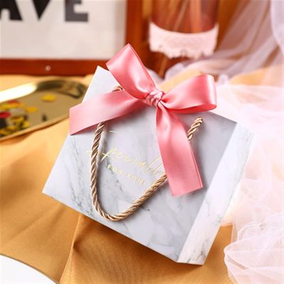 10Pcs/lot Red Grey Pink Marble Printed Candy Bag Box for Favor Gift Decoration/Event Party Supplies/Wedding Favours Gift Boxes Party Festival (Color : Grey marble3, Gift Bag Size : 50pcs)