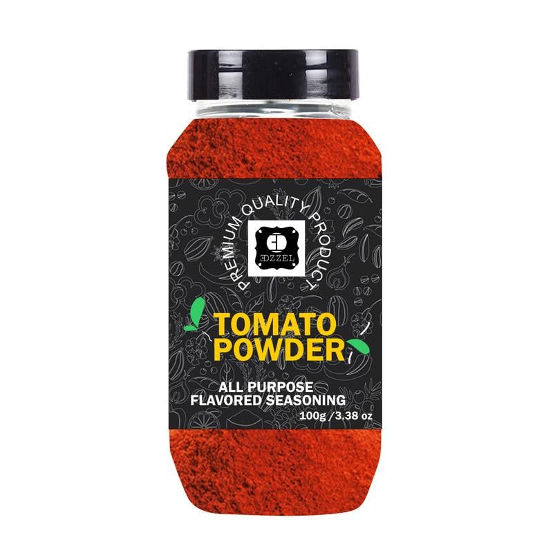 EDZZELPremium Quality Indian Organic Tomato Powder Plant Based, Vegan, Gluten Free-100 GRAM Box (Set Of 3)