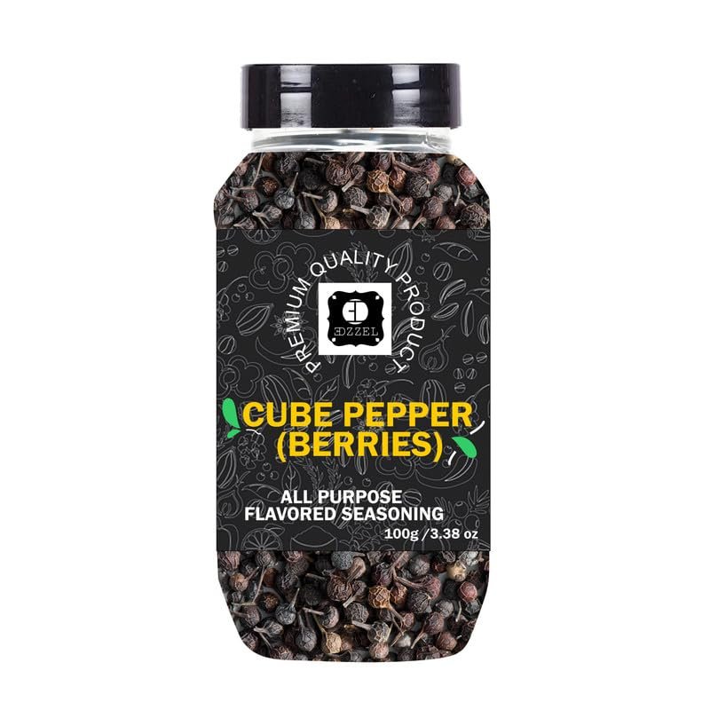 EDZZEL Premium Quality Indian Organic Cubeb Pepper (Berries) Plant Based, Vegan, Gluten Free-100 GRAM Box