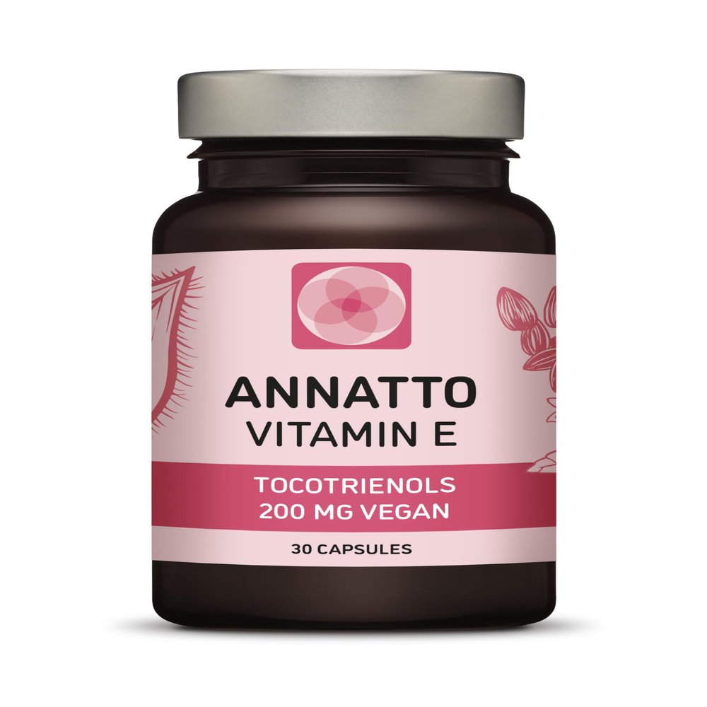 Annatto Tocotrienols Vegan Vitamin E Supplement, Tocopherol Free, Eannatto Capsules Without PAH's and contaminants - Improved from Deltagold - 200mg - Non-GMO & Antioxidant (30)