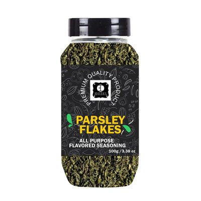 EDZZELPremium Quality Indian Organic Parsley Flakes Plant Based, Vegan, Gluten Free-100 GRAM Box (Set Of 3)