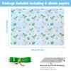 Cactus and Alpaca Wrapping Paper for Kids Women Men, 6 Sheets Cute Llama in Glasses Green Cactus Pattern Gift Wrap Paper with Ribbon, 20 x 30 inch Per Sheet Gift Paper for Birthday, Baby Shower view 2