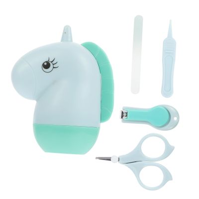 ORFOFE 4pcs Nail Care Kit Lightweight Boy Girl Nail Clippers Scissors Tweezers File Set Storage Case for Safe Trimming of Newborns and Toddlers