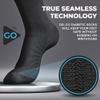 DR. GO Neuropathy Socks for Men [100% Seamless] Diabetic Socks with Non-Binding Top, Enhance Blood Circulation, Cushioned Protective Sole for Diabetic Foot, 4 Pairs in Black, Size 9-12 Crew Black view 2