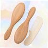 Ipetboom 3pcs Newborn Hair Brush Cradle Cap Brush for Babies Infant Set Shower Comb for Bathing Tools Hair Cleaning Tool view 2
