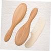 Ipetboom 3pcs Newborn Hair Brush Cradle Cap Brush for Babies Infant Set Shower Comb for Bathing Tools Hair Cleaning Tool view 3