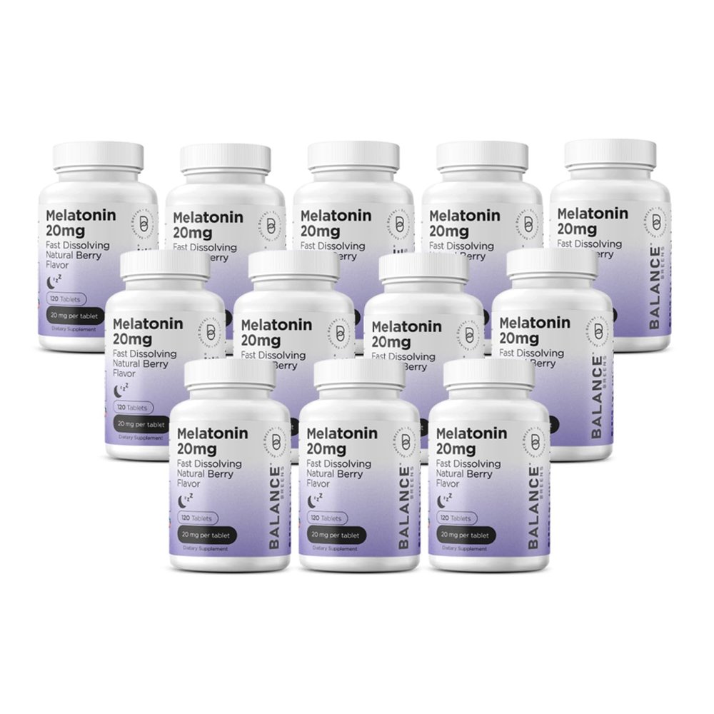 Balancebreens Melatonin 20mg Fast Dissolve Tablets - High Potency, Fast Acting, Natural Sleep Support - Sleep Aids for Adults - Non-Groggy, Drug-Free Formula - 120 Sleeping Pills