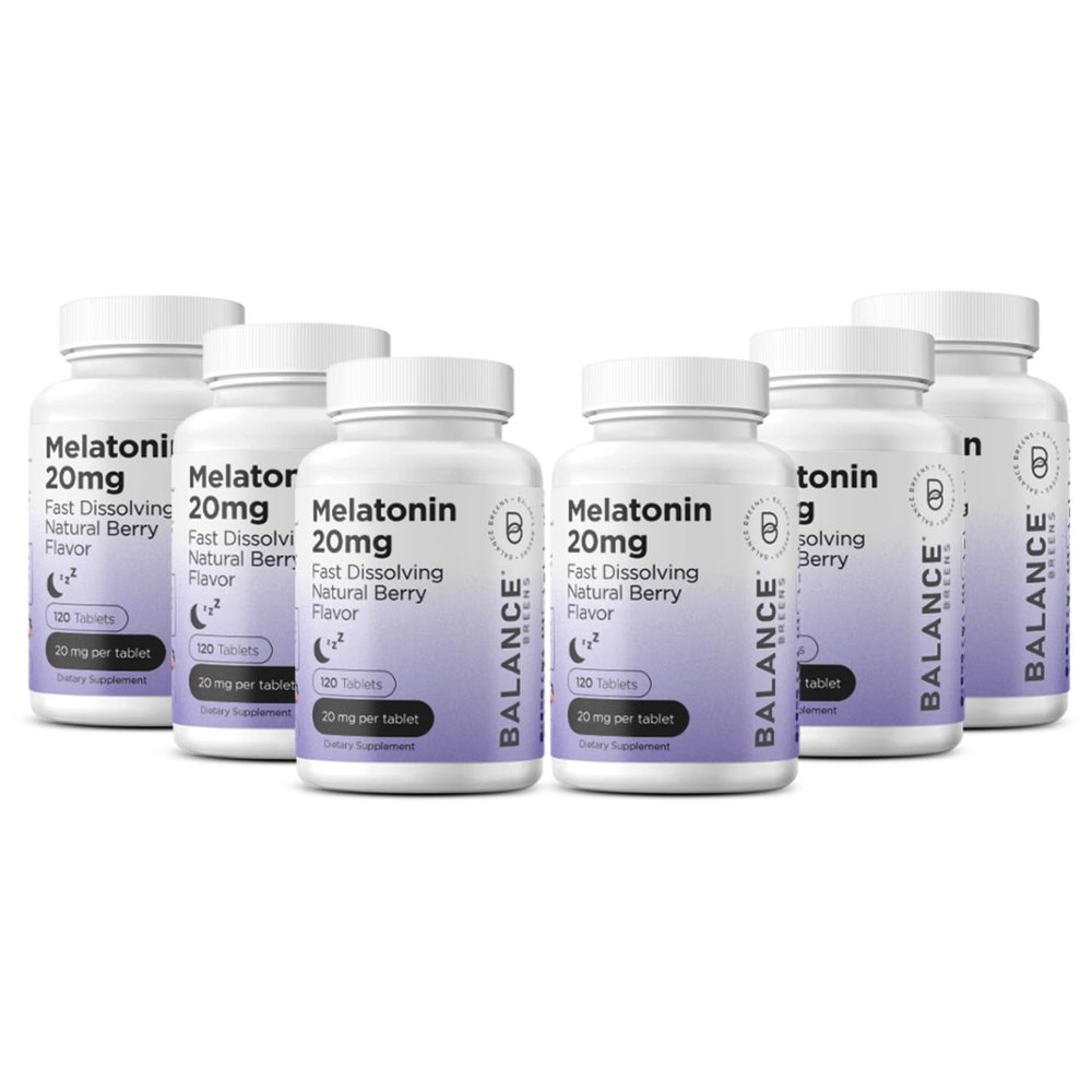 Balancebreens Melatonin 20mg Fast Dissolve Tablets - High Potency, Fast Acting, Natural Sleep Support - Sleep Aids for Adults - Non-Groggy, Drug-Free Formula - 120 Sleeping Pills