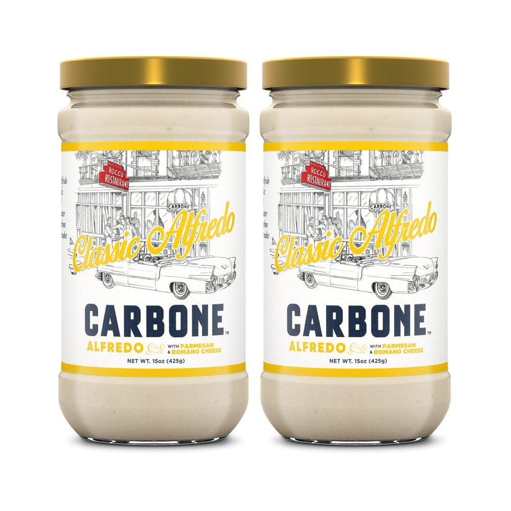 Carbone Classic Alfredo Pasta Sauce, Made With Real Cheese, 2 Pack (15oz)
