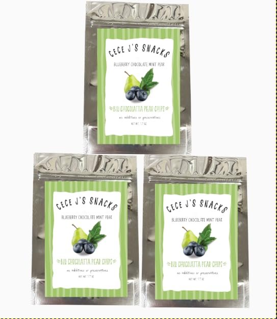 CeCe J's Snacks Blu Chocolatta pear chips 3ct
