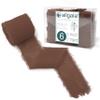 Allgala 6 Roll 2" x7yd Brown Color Handmade Rustic Fringe Frayed Chiffon Ribbon for Bridal Wedding Gift Packing, Flower Bouquet Arrangement Wrapping DIY Craft view 1