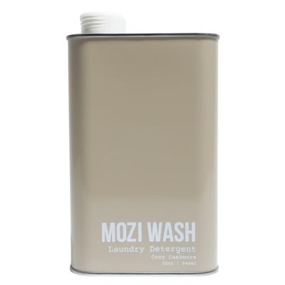 Mozi Wash Laundry Detergent Liquid, Cozy Cashmere- Amber & Floral, 50+ Loads, Concentrated, Non toxic, Plant Based Enzyme Cleaners, Long Lasting Luxury Clean, 32 oz Recyclable Bottle