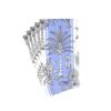 Caspari Southern Palms Blue & White Guest Towel Napkins - 15 Per Package view 2