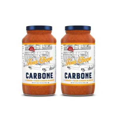 Carbone Four Cheese Pasta Sauce | Tomato Sauce Made with Fresh & All-Natural Ingredients | Gluten Free, Low Carb Pasta Sauce, 24 Fl Oz (Pack of 2)