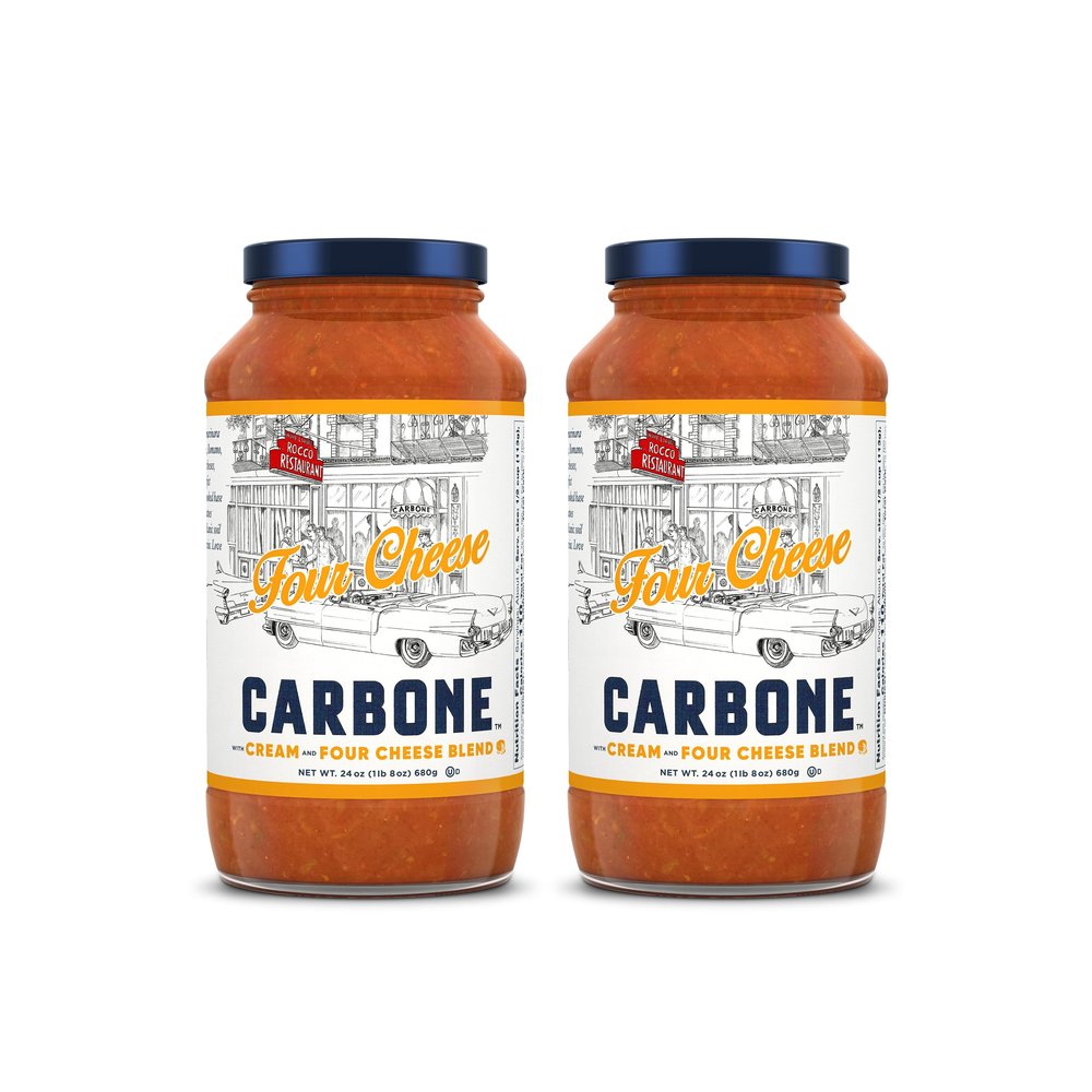 Carbone Four Cheese Pasta Sauce | Tomato Sauce Made with Fresh & All-Natural Ingredients | Gluten Free, Low Carb Pasta Sauce, 24 Fl Oz (Pack of 2)