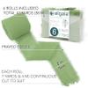 Allgala 6 Roll 2" x7yd Sage Green Color Handmade Rustic Fringe Frayed Chiffon Ribbon for Bridal Wedding Gift Packing, Flower Bouquet Arrangement Wrapping DIY Craft view 2