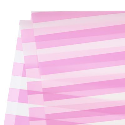MECCANIXITY Flower Wrapping Paper Waterproof Bouquet Floral Paper Wide Striped Rose Pink 22.8 x 22.8 Inches 10 Pcs
