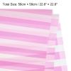 MECCANIXITY Flower Wrapping Paper Waterproof Bouquet Floral Paper Wide Striped Rose Pink 22.8 x 22.8 Inches 10 Pcs view 2