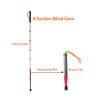 139.5cm/55in Telescopic Blind Cane 8 Sections Titanium Alloy Walking Sticks with Reflective Film Cane for The Visually Impaired Men and Women(139.5cm/55in) view 2