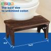 AZEN Wood Toilet Stool Squat Adult, Poop Stool for Bathroom Adults, Portable Toilet Potty Stools for Adults, 7 Inch Height view 2