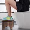 AZEN Wood Toilet Stool Squat Adult, Poop Stool for Bathroom Adults, Portable Toilet Potty Stools for Adults, 7 Inch Height view 4