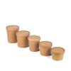 Kitchsy Disposable Kraft Paper Food Containers with Vented Lids - 50-Pack, Various Sizes - Hot Soup, Ice Cream, Noodles, Frozen Yogurt - Takeout, To-Go, Meal Prep (12 oz. / 355 mL) view 1